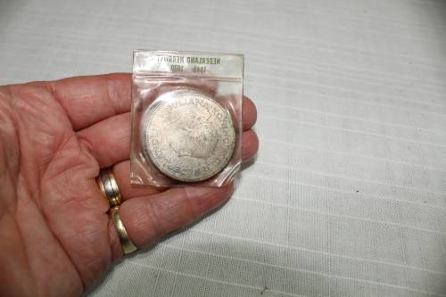 Silver, uncirculated Netherlands 10 Gulden