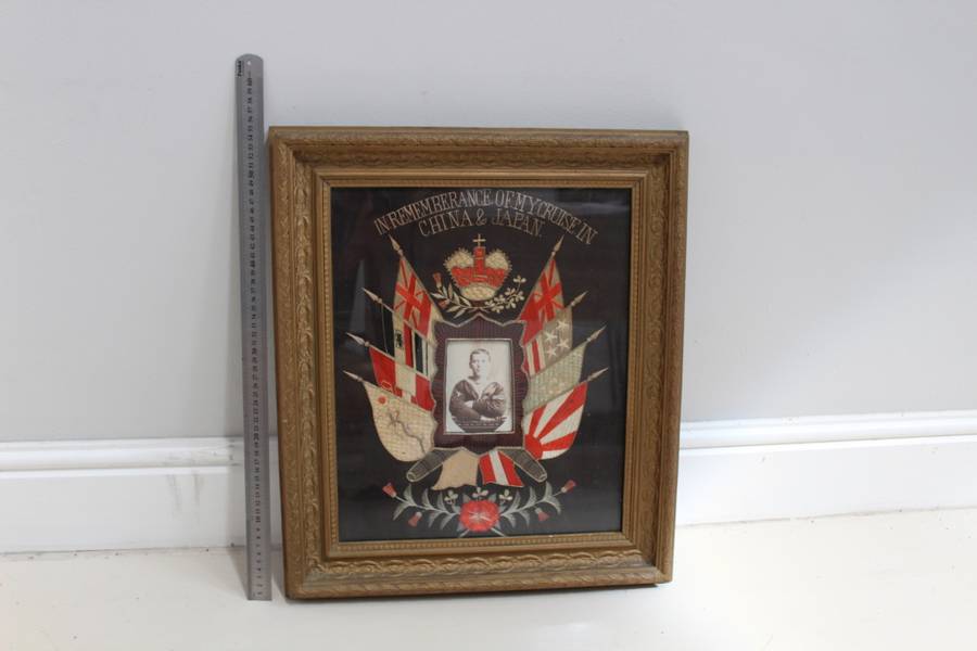 Military hand silked navy picture - UNBELIEVABLE!!