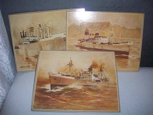 Ship Place Mats...2of SS Merchant, 2 of SS Shipper and 2 of the SS Vanguard. See pics