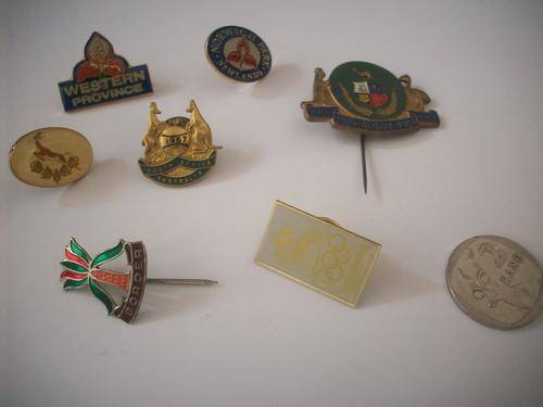 7 Pins and Badges - Rugby and other