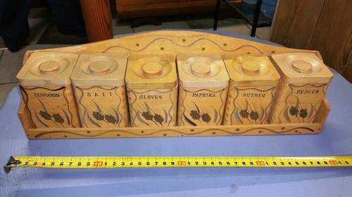 Vintage Wooden Spice Rack