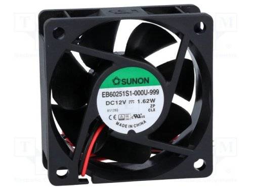 Fan 60x60x25mm 12 VDC
