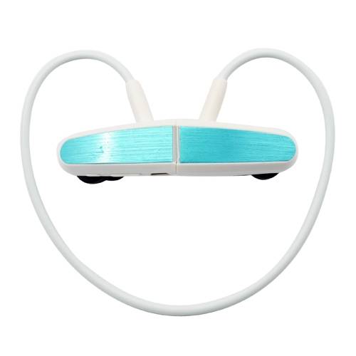 Stylish Sport Headphone Mp3 Player with 2GB Memory Blue + White