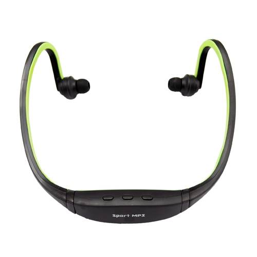 Stylish Sport Headphone Mp3 Player with 2GB Memory Black + Green