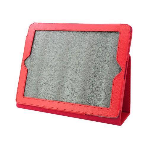 Slip Case Soft Slip Case Soft PU Leather Case Protective Cover Pounch Stand for Apple iPad 2- Red