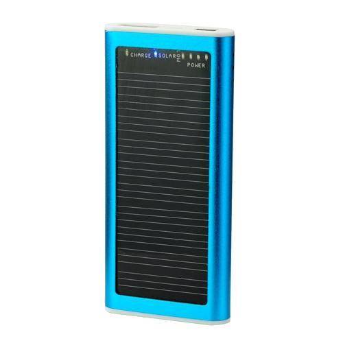 Solar / USB Powered 1200mAh Emergency Battery Pack Blue