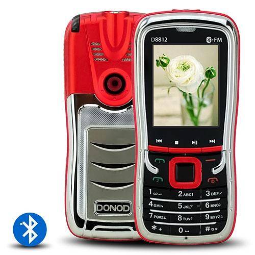 D8812 Dual Band Dual SIM Dual Standby Screen Bluetooth Mobile Phone Red