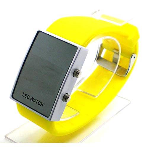 HOT Fashion 2011 Jelly LED Watch Silicone Watch - Yellow, CRAZY!!