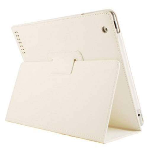 White 2 in 1 Protective Hard Leather Case and Stand for Apple iPad 2