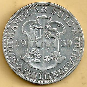 Rare 1939 - Two Shillings /  2/- . - VF condition as per scan.