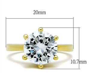 STUNNING YELLOW GOLD PLATED SIMULATED DIAMOND LADIES RING