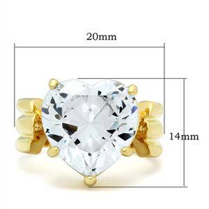STUNNING YELLOW GOLD PLATED SIMULATED DIAMOND LADIES RING