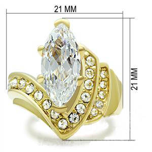 STUNNING YELLOW GOLD PLATED SIMULATED DIAMOND LADIES RING