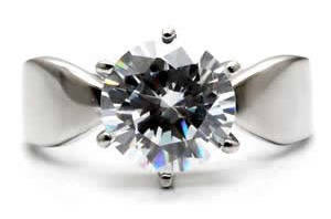 STUNNING STAINLESS STEEL SIMULATED DIAMOND LADIES RING