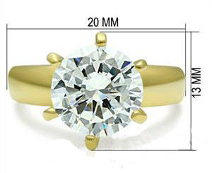 STUNNING YELLOW GOLD PLATED SIMULATED DIAMOND LADIES RING