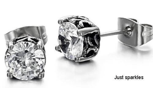 GORGEOUS TITANIUM STEEL LADIES STUD EARRINGS