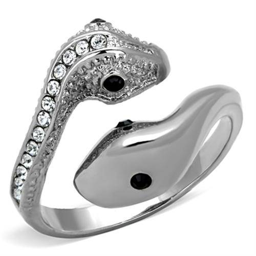 STUNNING STAINLESS STEEL SIMULATED DIAMOND LADIES RING