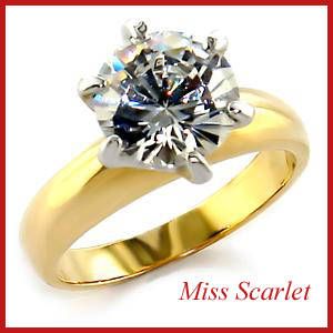 SPARKLING SIMULATED DIAMOND RING - SIZE 7