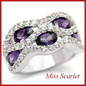 SIMULATED AMETHYST RING - SIZE 7