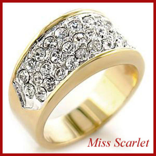 SIMULATED DIAMOND BAND RING - SIZE 10