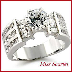 18CT GOLD PLATED SIMULATED DIAMOND RING - SIZE 6