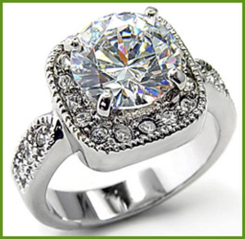 ANTIQUE STYLE SIMULATED DIAMOND RING