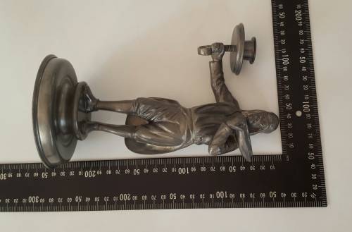 Anton Schreiner, Nabburg, Bayern Pewter Figural Candleholder