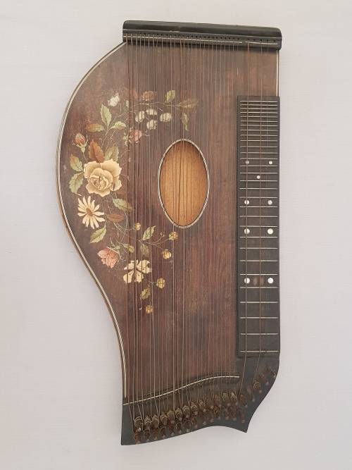 Rare Antique German Concert  Zither / Fretted Fingerboard / Lap Guitar in Carry Case