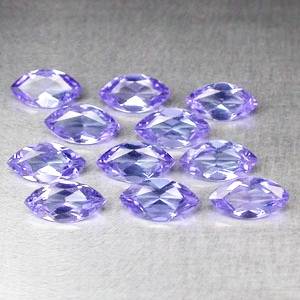 SPARKLY MARQUISE VIOLET PURPLE BLUE TANZANITES!  3.050 CTS    SET OF 11.