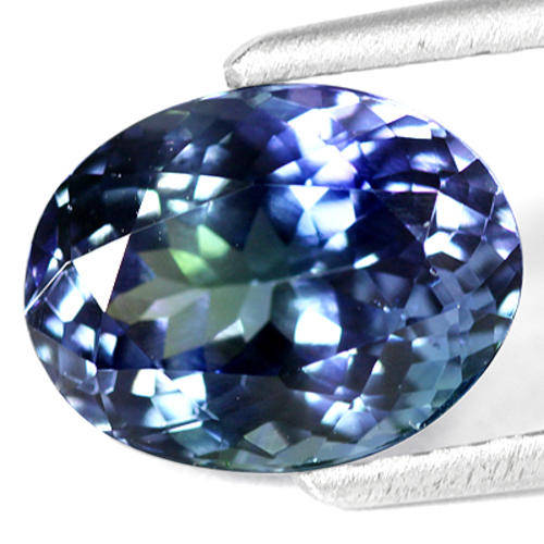 IMMACULATE AA+ RICH VIOLET BLUE GREEN TANZANITE ! 2.410 CTS