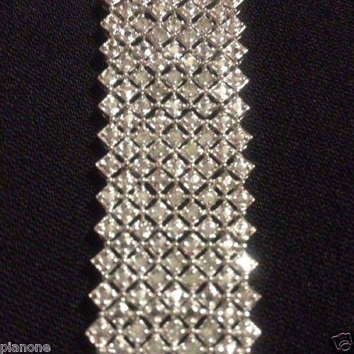 2.200CT GENUINE DIAMOND 9 ROW BRACELET! SOLID STERLING SILVER.VALUE: R20'156.00