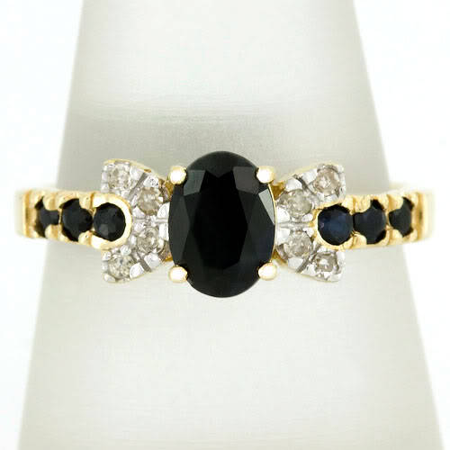 ELEGANT 9K SOLID YELLOW GOLD SAPPHIRE AND DIAMOND RING! 1.610CTS VALUE : R18'113.00