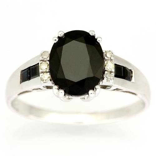 ELEGANT 9K SOLID WHITE GOLD SAPPHIRE AND DIAMOND RING! 3.060CTS VALUE : R24'221.00