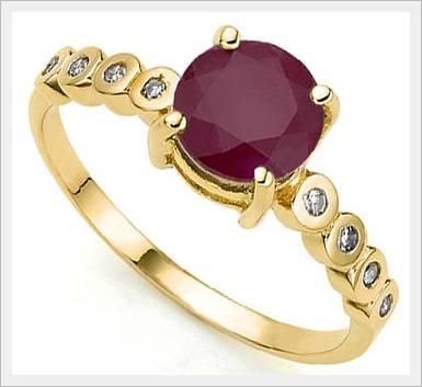 *I.S.* GORGEOUS 10K SOLID YELLOW  GOLD RUBY AND DIAMOND  RING!  2.020CTS  VALUE : R15'121.00