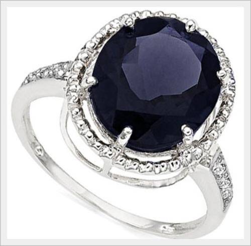 MASSIVE 10K SOLID WHITE GOLD SAPPHIRE AND DIAMOND RING! 5.470CTS VALUE : R17'821.00