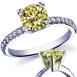 100% UNTREATED  14K SOLID WHITE GOLD SPARKLING DIAMOND ENGAGEMENT RING! 1.550CTS