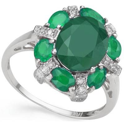 10K SOLID WHITE GOLD COLOMBIAN EMERALD AND DIAMOND RING! 3.550CTS ERV: R21'267.00