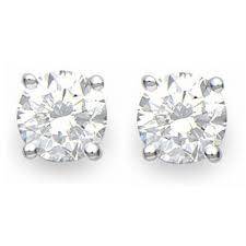 0.500Ct Diamond Stud Earrings. 9k Solid White Gold.  H-I /  Si1-*1 week Production*