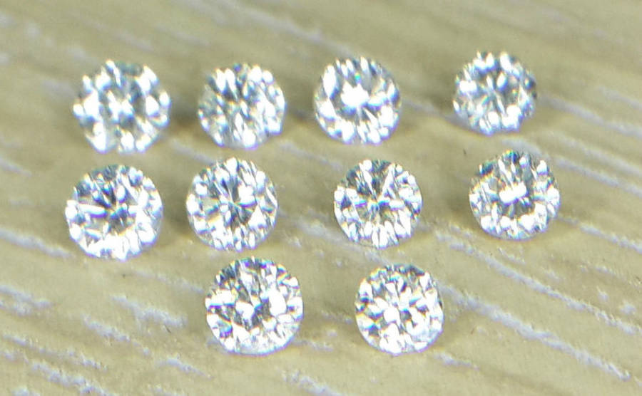 11 Pointers VS1  10 GENUINE round natural loose DIAMONDS (bid per stone)