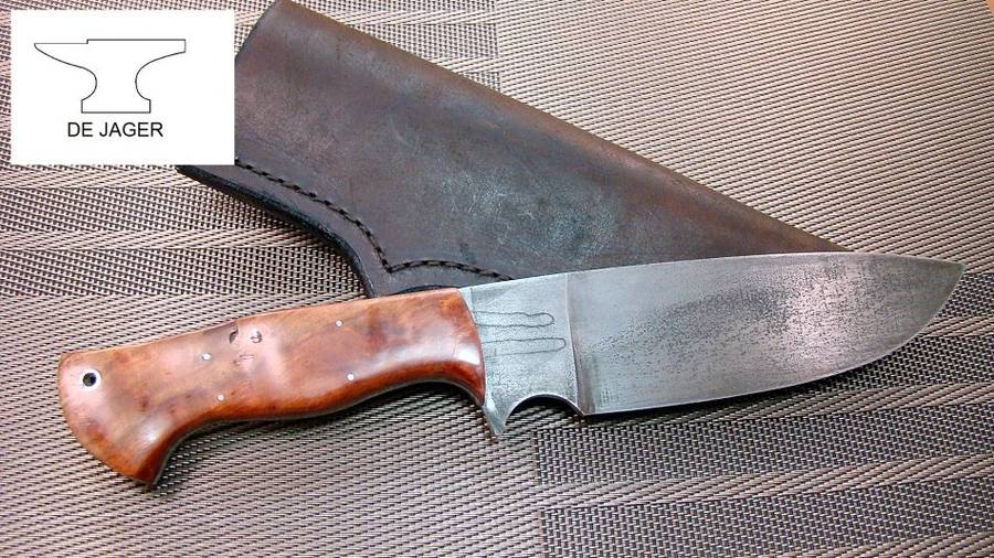 Handmade Knife , Plough Disc , Bloekom Burl