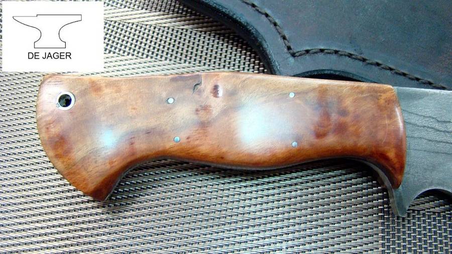 Handmade Knife , Plough Disc , Bloekom Burl