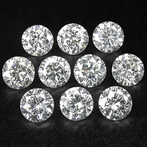 7 Pointers VVS2  10 GENUINE round natural loose DIAMONDS (bid per stone)