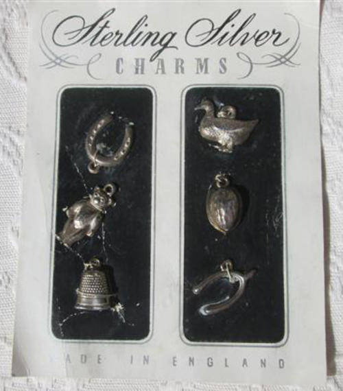 VINTAGE SILVER CHARMS FOR YOUR CHRISTMAS PUDDING