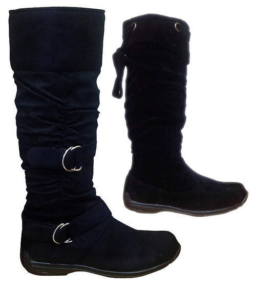Ladies Suede Mid-Calf Boots | 2 Styles