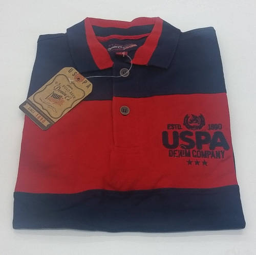 US POLO ASSN PIQUE GOLFER SLIM FIT SIZE MEDIUM!!!!!!!!!! SMALL CUT
