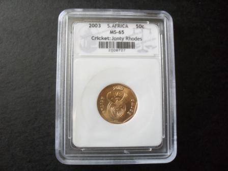 2003 Cricket 50c MS65  MS65!!!             Only 11000 minted!!!             Wooow!!!