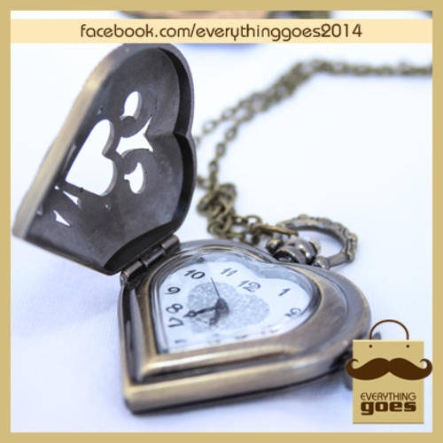 Heart Pendant Pocket / Necklace Watch