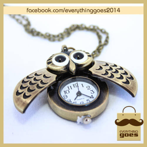 Owl Pendant Pocket / Necklace Watch