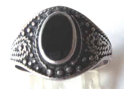 Beautiful Sterling Silver and Black onyx Ring