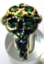 Solid 14ct Yellow God and Genuine Tsavorite Ring